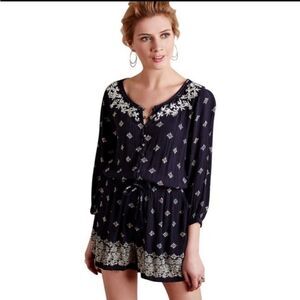 Anthropologie Lilka Starflower Romper Size L